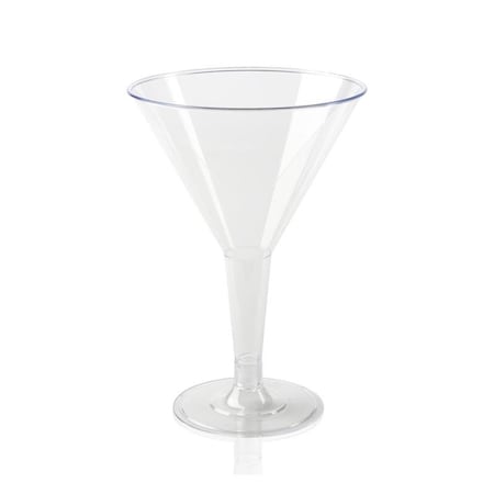 Smarty Had A Party 6 oz. Clear Plastic Martini Glasses (192 Glasses), 192PK 6944-CASE
